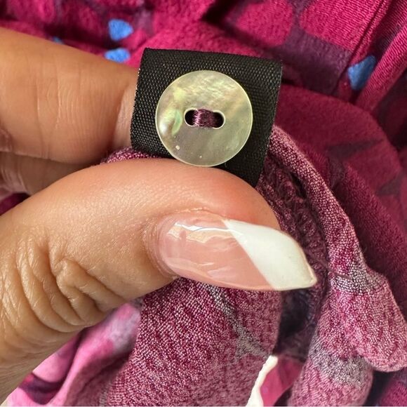 Ava Sky Fight Eel Women's Long Sleeve Button Down Blouse Chest Pocket XS - Picture 6 of 8